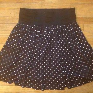 Polka dot stretchy skirt
