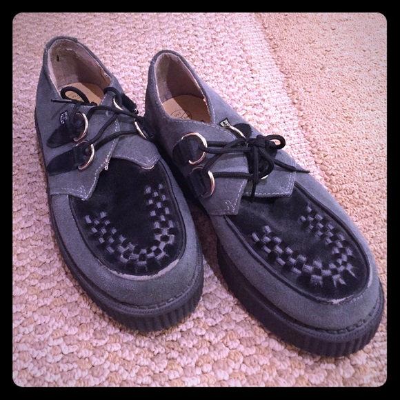 T.U.K Forest Green & Black 1.5 Inch Creepers