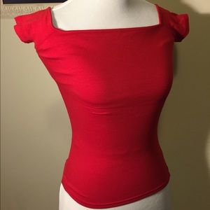 Red short sleeve top