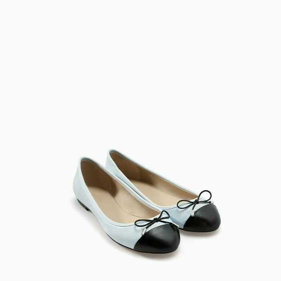 Zara cap toe ballerina flat (7265)