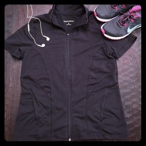 Short-sleeved Athletic Zip-up Jacket