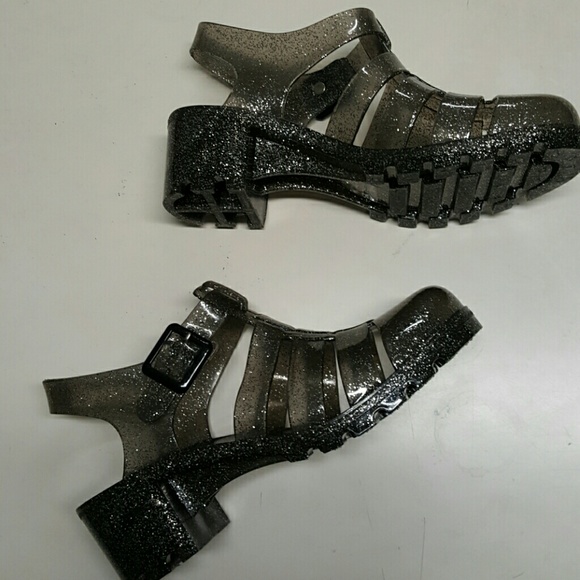 new glitter jelly grey sandels - Picture 2 of 4