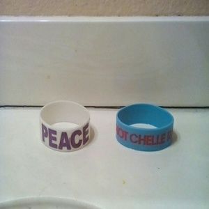 Hot Chelle Rae and PEACE bracelets