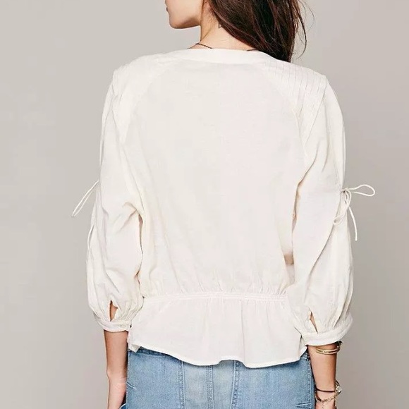 FREE PEOPLE CRAZY LITTLE THING EMBROIDERED TUNIC S - Picture 2 of 4