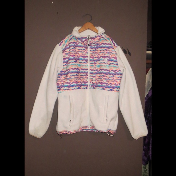 North face coat multi color