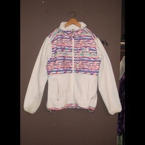 North face coat multi color