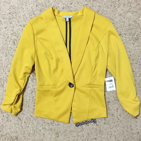 Charlotte Russe Jackets & Blazers - Charlotte Russe Mustard Blazer