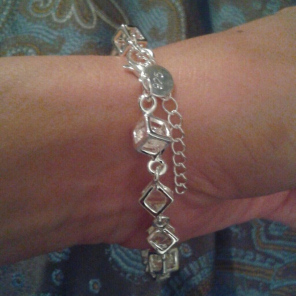Cube clear cz bracelet - Picture 1 of 4