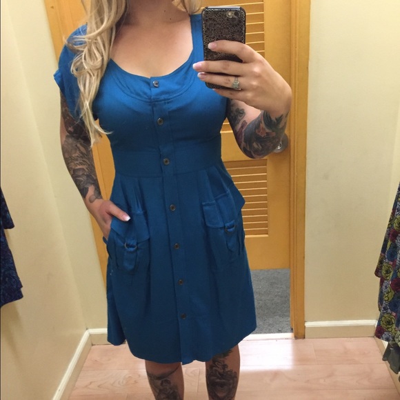 Size 6 blue dress by Maeve