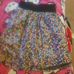 Rainbow flowered skirt