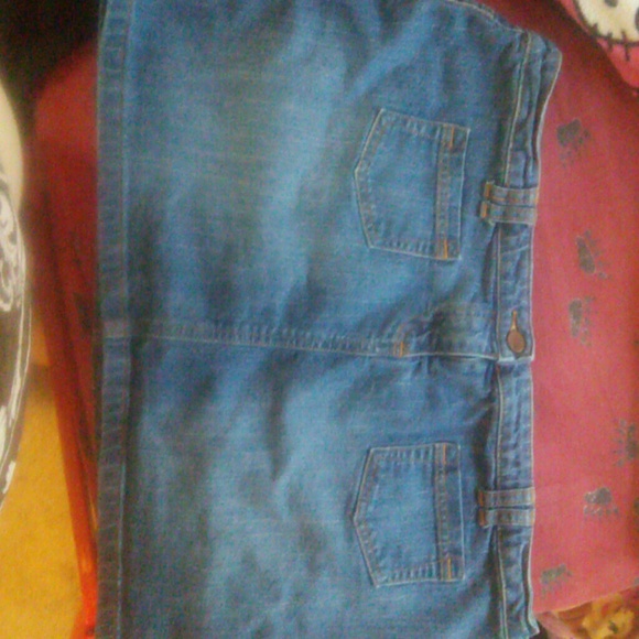 Jean mini skirt