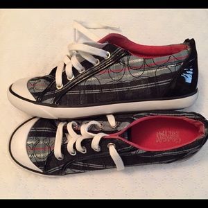Coach O675 Barrett Sneakers - Black, Silver, Red