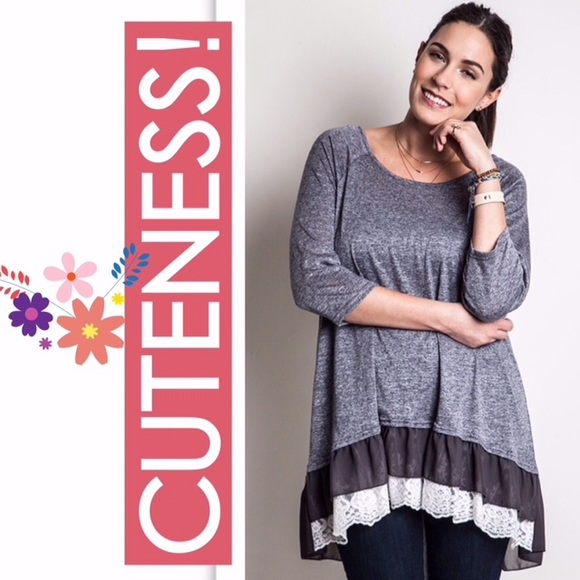 T.La Tops - 💥3X HOST PICK💥CUTE DOUBLE RUFFLE TOP IN BLACK