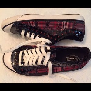 Coach A1114 Briar Tartan Plaid Signature Sneakers