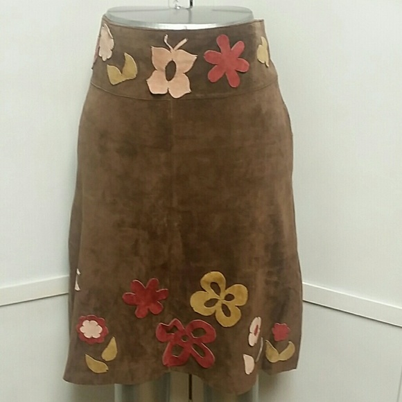 Arden B 100% Leather Skirt