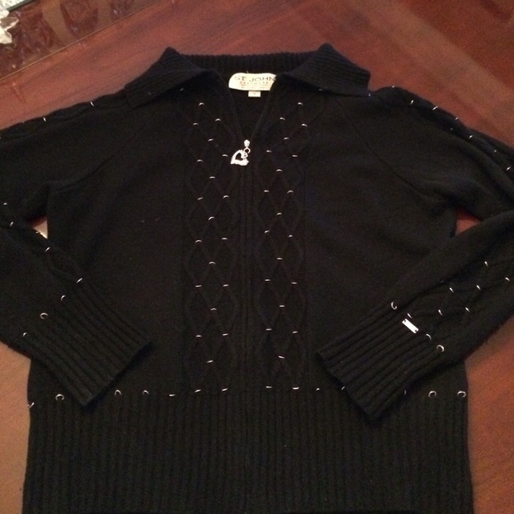 St John Zip Up Sweater Size M