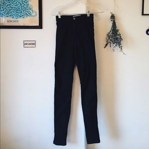 High waisted American Apparel Black skinny jeans