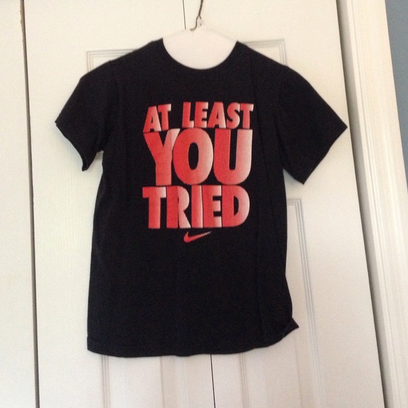 Nike navy tshirt with red lettering