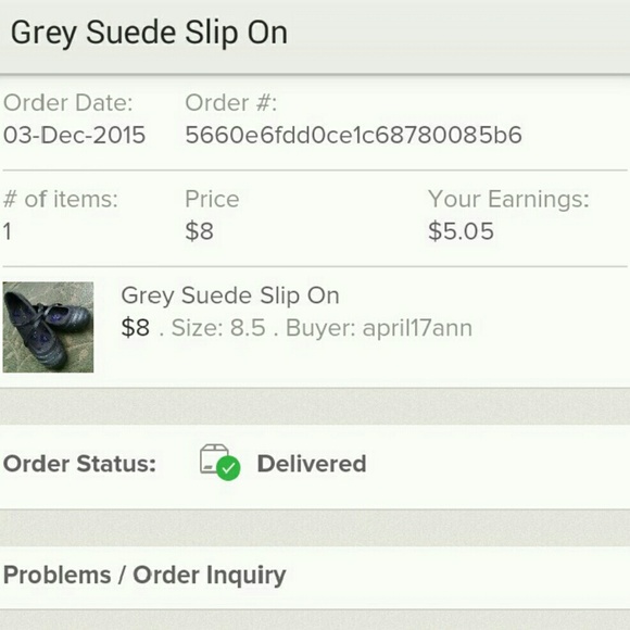 Shipping info for Grey Suede Shoes - Picture 1 of 1