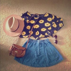 Sunflower Crop Top