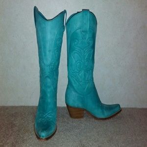 Turquoise Boots