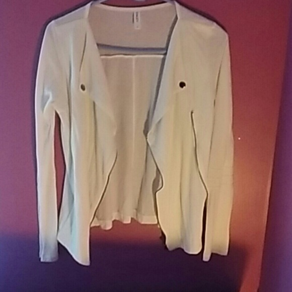 White thin cardigan