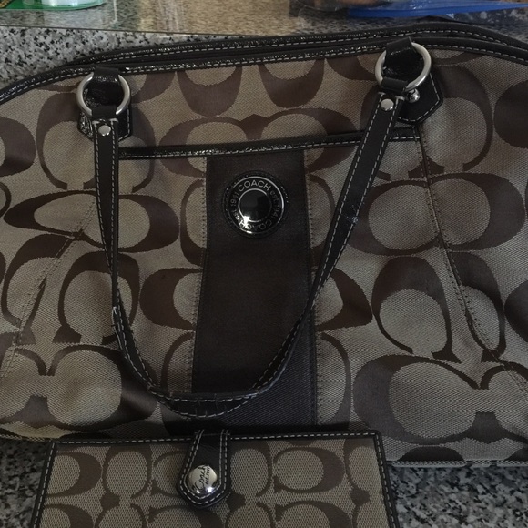Brown coach bag