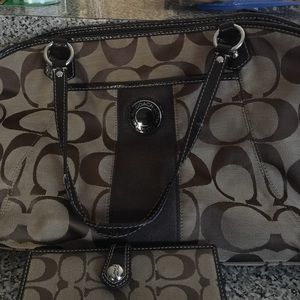 Brown coach bag