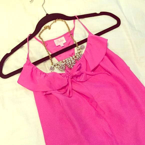 Adorable Parker pink silk tank!
