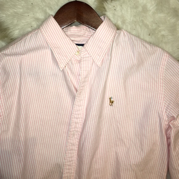 Ralph Lauren striped button up. Never worn. - Picture 1 of 3