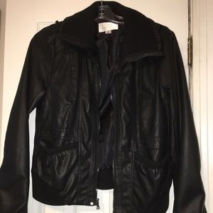 Faux Leather Black Jacket