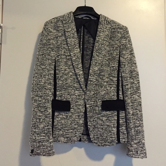 Rag & Bone Black/White Knit Blazer
