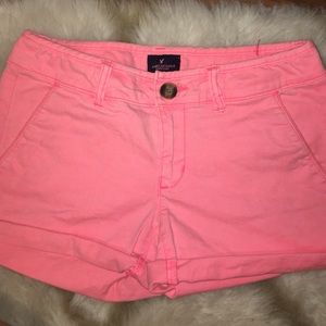Neon pink American Eagle shorts