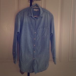 Madewell chambray denim shirt.