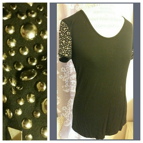 Black shirt with studs