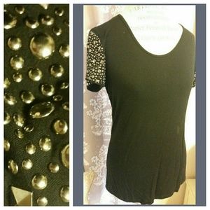 Black shirt with studs