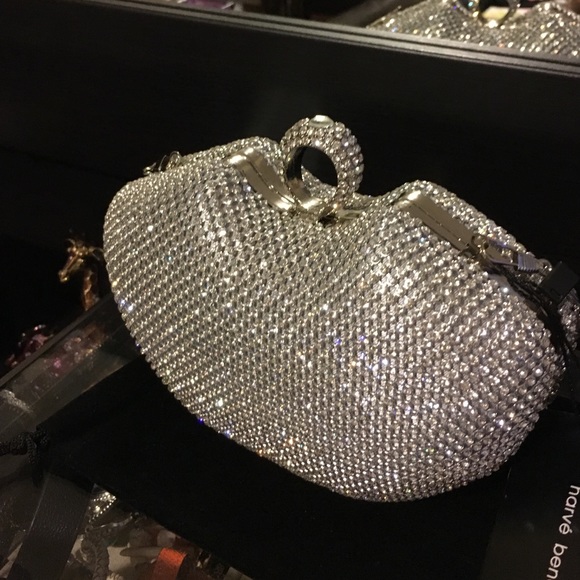 Harve Benard Handbags - Harve Bernard Rhinestone eveningKnuckle Box clutch
