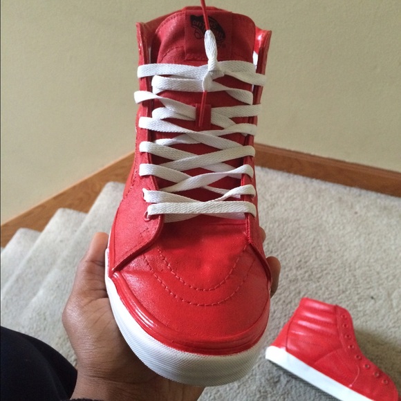 Sk8 hi Vans red custom - Picture 3 of 4