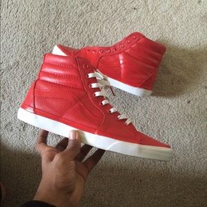Sk8 hi Vans red custom