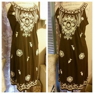 Gorgeous brown sheath dress