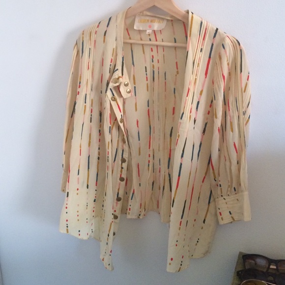 Lauren moffatt drop shot pin tuck blouse