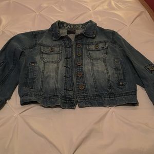 Denim cropped jacket