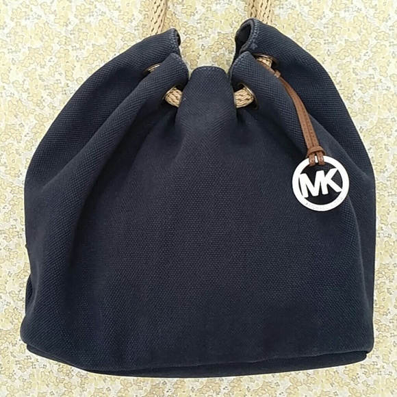 Michael Kors Handbags - SALE Michael Kors Blue Thick Canvas Hobo Handbag