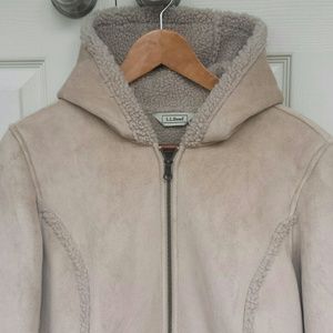 L.L. Bean Fleece Microsuede hooded jacket