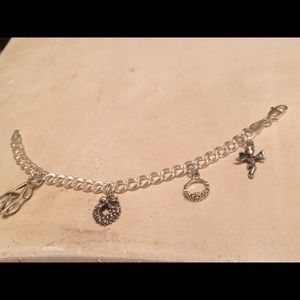 6" girls sterling silver bracelet .925