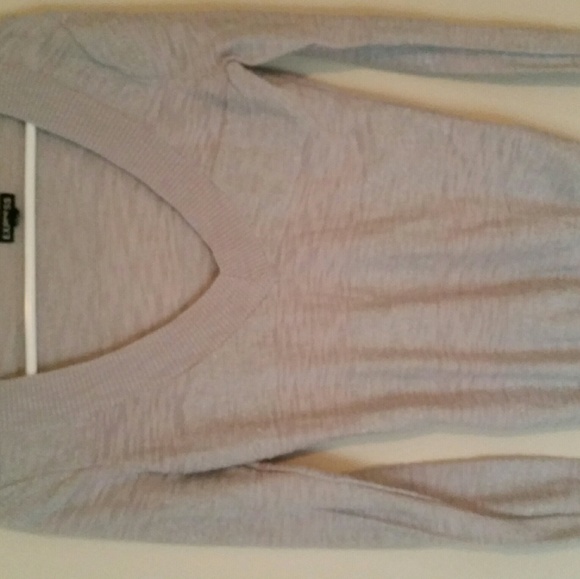 Gray and silver Express sweater