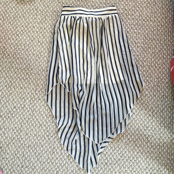Charlotte Russe flowy stripe skirt