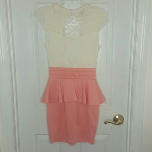 Cream and Pink dress