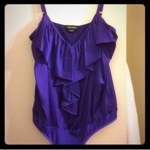 Purple silk onesie