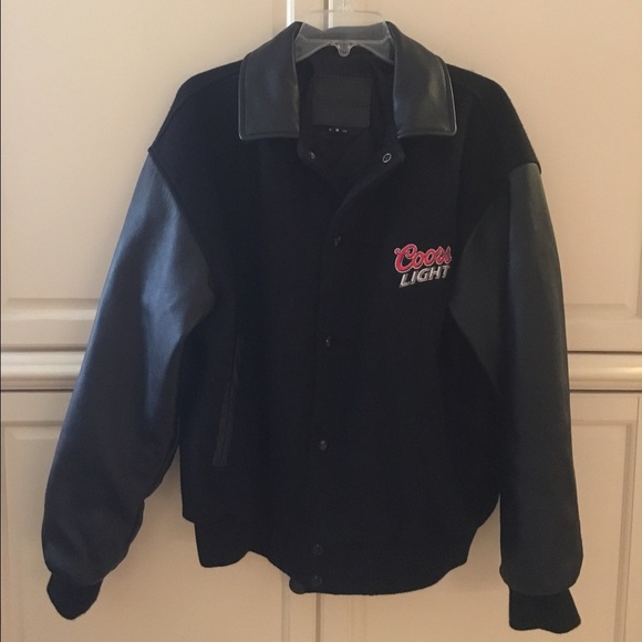 Coors Light Jacket wool and leather SIze M